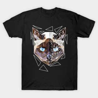 Siamese cat geometry T-Shirt
