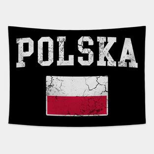 Polska Flag Poland Polish Family Heritage Tapestry