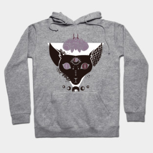 Sphynx Cat, Moth, Third Eye, And Triangle Hoodie