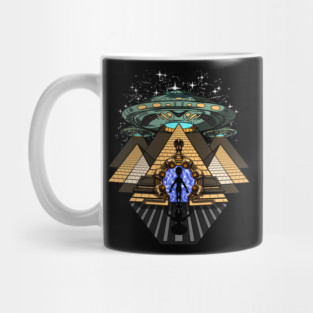 Alien Abduction Egyptian Pyramids Mug