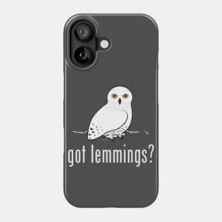 Funny Got Lemmings Cartoon Snowy Owl Phone Case