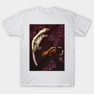 Crested Gecko Cherry Blossoms T-Shirt