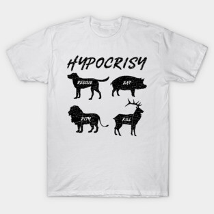 'Hypocrisy' Funny Vegan Vegetarian T-Shirt