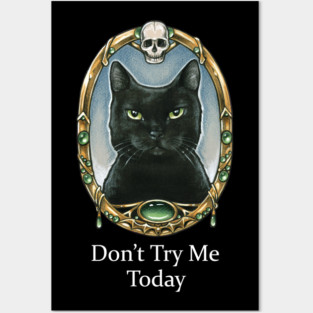 Don't Try Me Today - Black Cats Posters and Art
