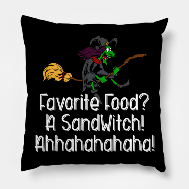 Favorite Food A Sandwitch! Pillow by belownormal