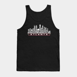 Atlanta Football Team All Time Legends, Atlanta City Skyline Tank Top
