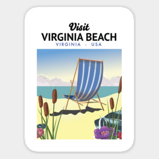 Virginia Beach Virginia USA travel poster Sticker