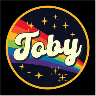 Toby // Rainbow In Space Vintage Style Posters and Art