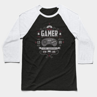 Retro Gaming - Sega genesis 16 bit - Cartridge gamer Baseball T-Shirt