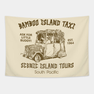 Bamboo Island Taxi - Gilligan's Island Tapestry