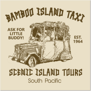 Bamboo Island Taxi - Gilligan's Island Posters and Art