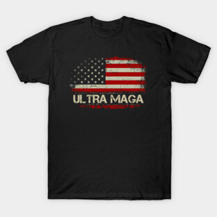 Ultra Maga Conservative Us Flag Anti liberal T-Shirt
