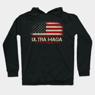 Ultra Maga Conservative Us Flag Anti liberal Hoodie