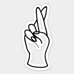 Fingers Crossed Sticker