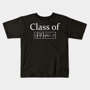 Class of 2024 Math Geek Funny Pi 8th Grade Graduation Gift Kids T-Shirt