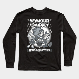 Horror Harmonies - Vintage Cartoon Seymour - Rubber Hose Style Long Sleeve T-Shirt