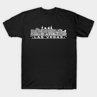 Las Vegas Football Team All Time Legends, Las Vegas City Skyline T-Shirt