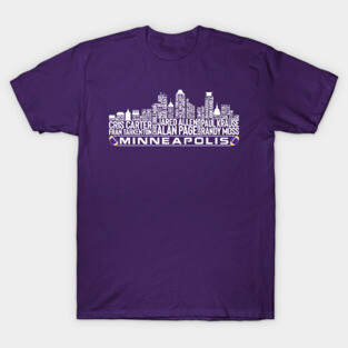 Minnesota Football Team All Time Legends, Minneapolis City Skyline T-Shirt