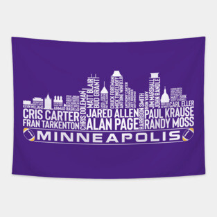Minnesota Football Team All Time Legends, Minneapolis City Skyline Tapestry