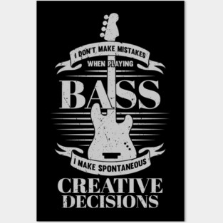 Funny Bass Guitar Music Bassist Gift Posters and Art