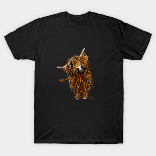Highland Cow Print, Animal Print ' CoooWeee ' T-Shirt