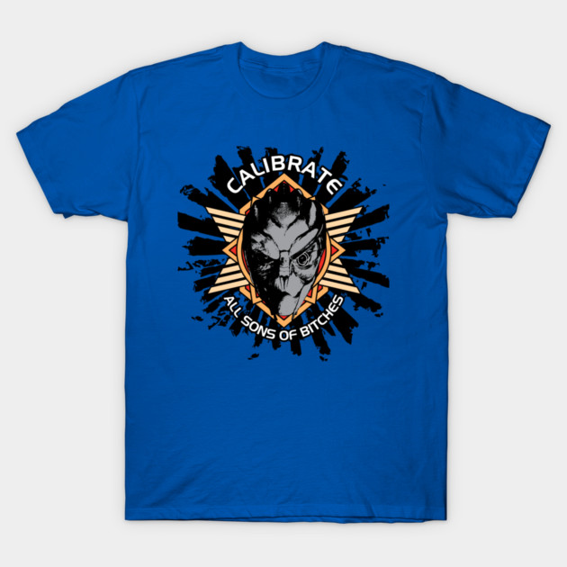 Calibrate with Garrus T-Shirt by GrimWear