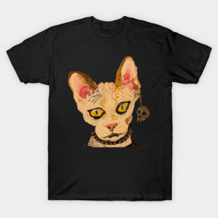 Hairless goth cat T-Shirt