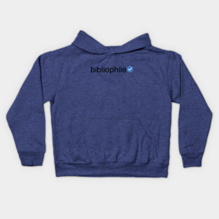 Verified Bibliophile (Black Text) Kids Hoodie