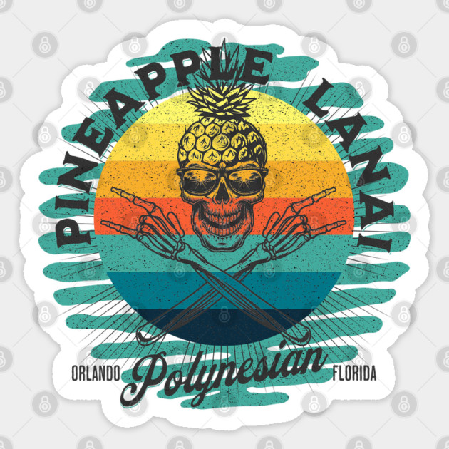 Pineapple Lanai Polynesian Resort Orlando Florida Sticker by Joaddo