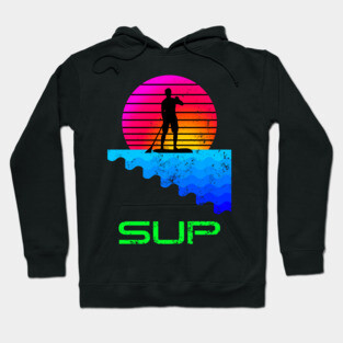 Retro Stand Up Paddle Boarding SUP Hoodie