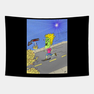 Skate To Hell! (back logo) Tapestry
