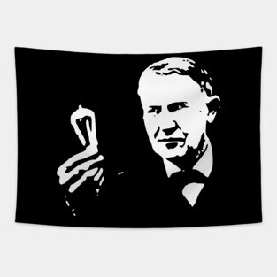Thomas Edison Light Bulb Pop Art Tapestry