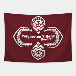 Polynesian Village Resort Logo Tapestry