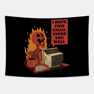 Skeleton: You Got Mail Tapestry