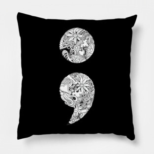 Semi-Colon Suicide Prevention T-Shirt Pillow