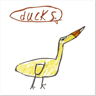 kids art ducks Posters and Art