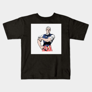 Uncle Sam Rolling Up His Sleeves! Kids T-Shirt