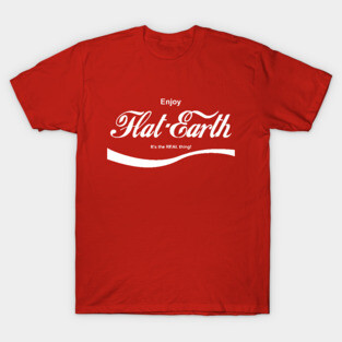 Enjoy Flat Earth The Real Thing Logo T-Shirt