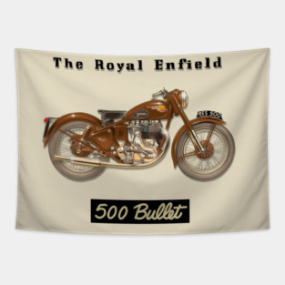 Gorgeous Vintage Royal Enfield 500 Bullet by MotorManiac Tapestry