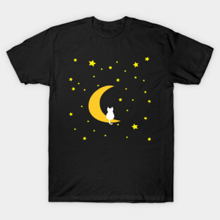 Crescent Moon And Star Flag Black Cat Mom Shirt Crescent Moon T-Shirt T-Shirt
