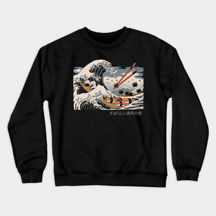 The Great Sushi Wave Crewneck Sweatshirt