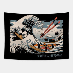The Great Sushi Wave Tapestry