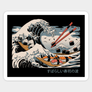 The Great Sushi Wave Magnet