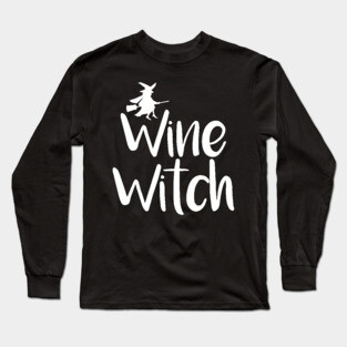 Wine Witch - halloween for women Long Sleeve T-Shirt