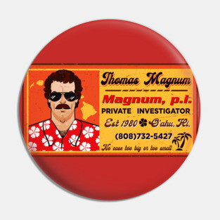 Magnum PI Card Pin