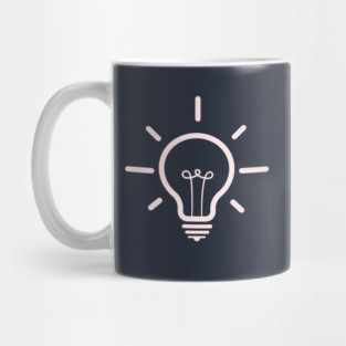 Minimal light bulb lit Mug