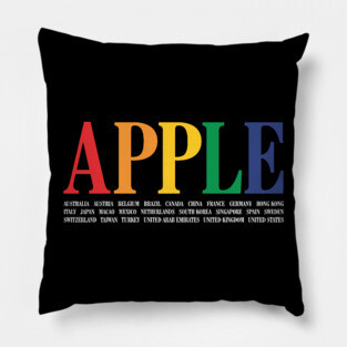 Apple Countries Pillow