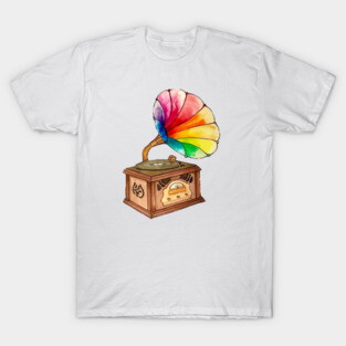 Rainbow Record Player T-Shirt