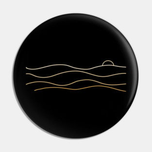 Minimal sunset beach Pin