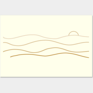 Minimal sunset beach Posters and Art